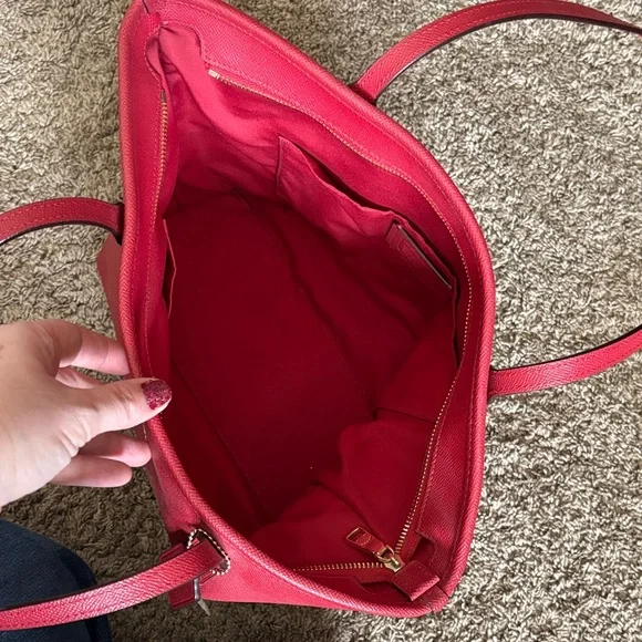 Coach Vibrant Red Tote Bag - Picture 3 of 4